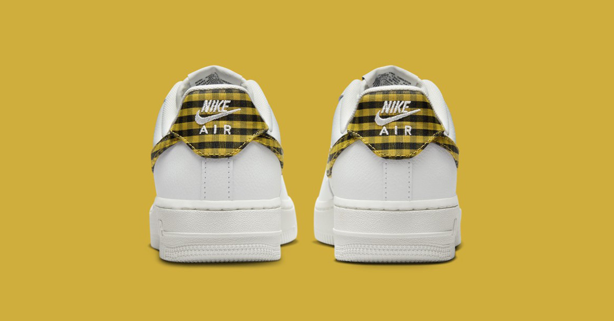 Gelb und Schwarz zieren einen weiteren Gingham Nike Air Force 1